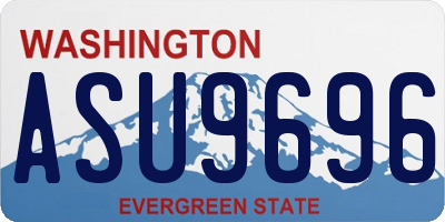 WA license plate ASU9696