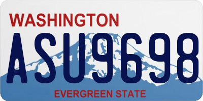 WA license plate ASU9698