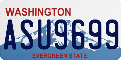 WA license plate ASU9699