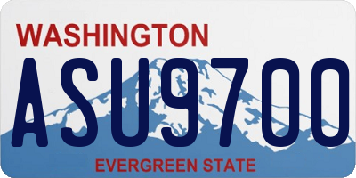 WA license plate ASU9700