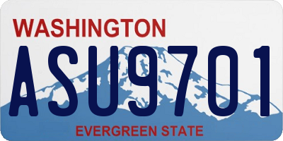WA license plate ASU9701