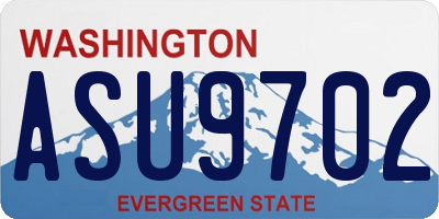 WA license plate ASU9702