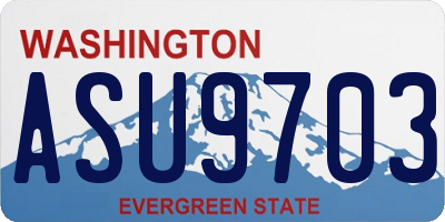 WA license plate ASU9703