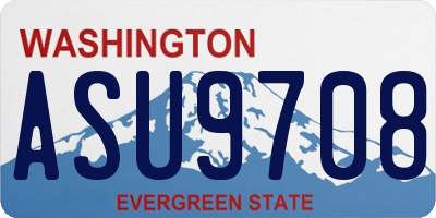 WA license plate ASU9708