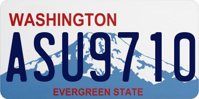 WA license plate ASU9710