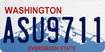 WA license plate ASU9711
