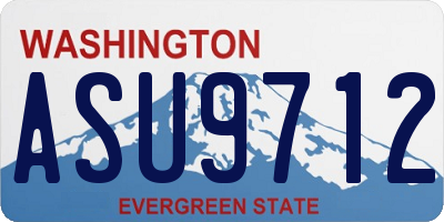 WA license plate ASU9712