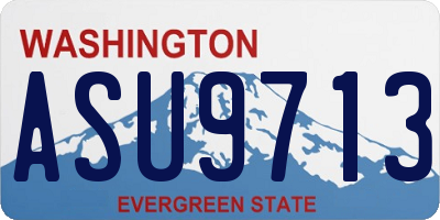 WA license plate ASU9713