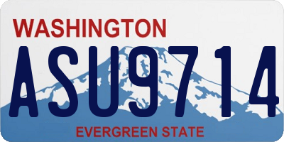WA license plate ASU9714