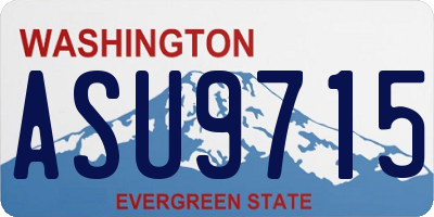 WA license plate ASU9715