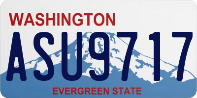 WA license plate ASU9717