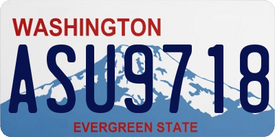 WA license plate ASU9718