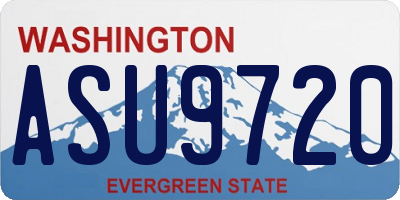 WA license plate ASU9720