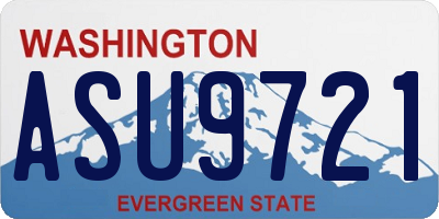 WA license plate ASU9721