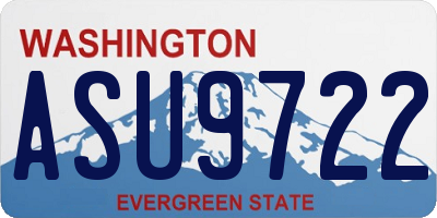 WA license plate ASU9722