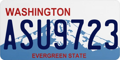 WA license plate ASU9723