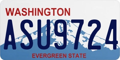 WA license plate ASU9724