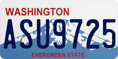 WA license plate ASU9725