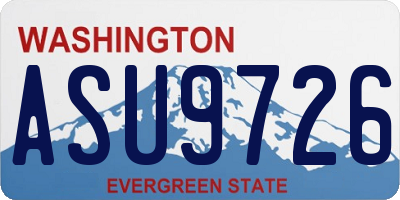WA license plate ASU9726
