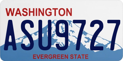 WA license plate ASU9727