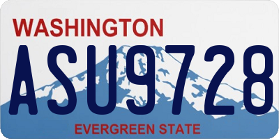 WA license plate ASU9728