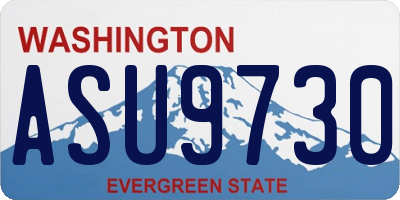 WA license plate ASU9730