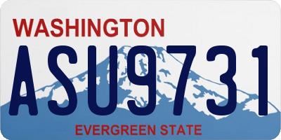 WA license plate ASU9731