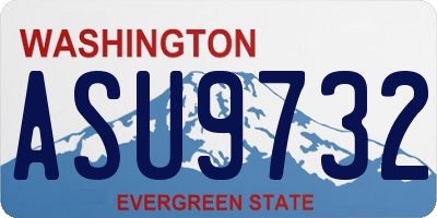 WA license plate ASU9732