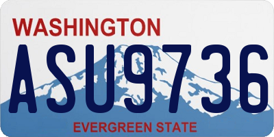 WA license plate ASU9736