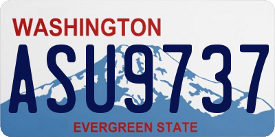 WA license plate ASU9737