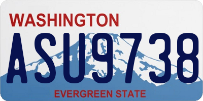 WA license plate ASU9738
