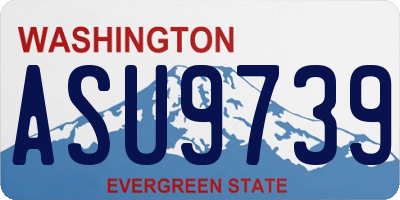 WA license plate ASU9739