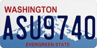 WA license plate ASU9740