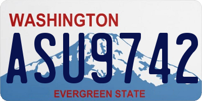 WA license plate ASU9742