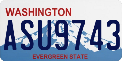 WA license plate ASU9743