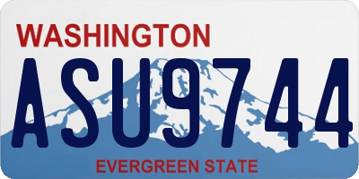 WA license plate ASU9744