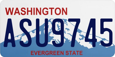 WA license plate ASU9745