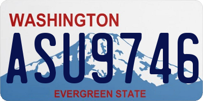 WA license plate ASU9746