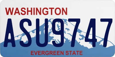 WA license plate ASU9747