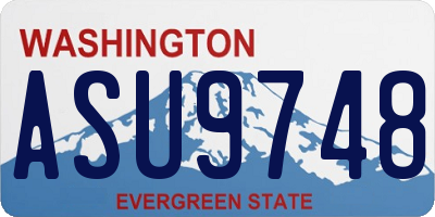WA license plate ASU9748
