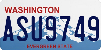 WA license plate ASU9749