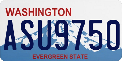 WA license plate ASU9750