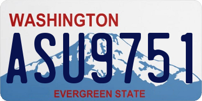 WA license plate ASU9751