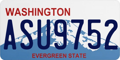 WA license plate ASU9752