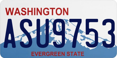 WA license plate ASU9753