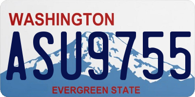 WA license plate ASU9755