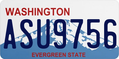 WA license plate ASU9756