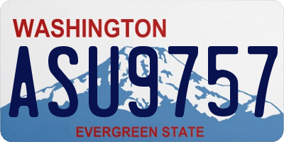 WA license plate ASU9757