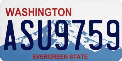 WA license plate ASU9759