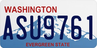 WA license plate ASU9761